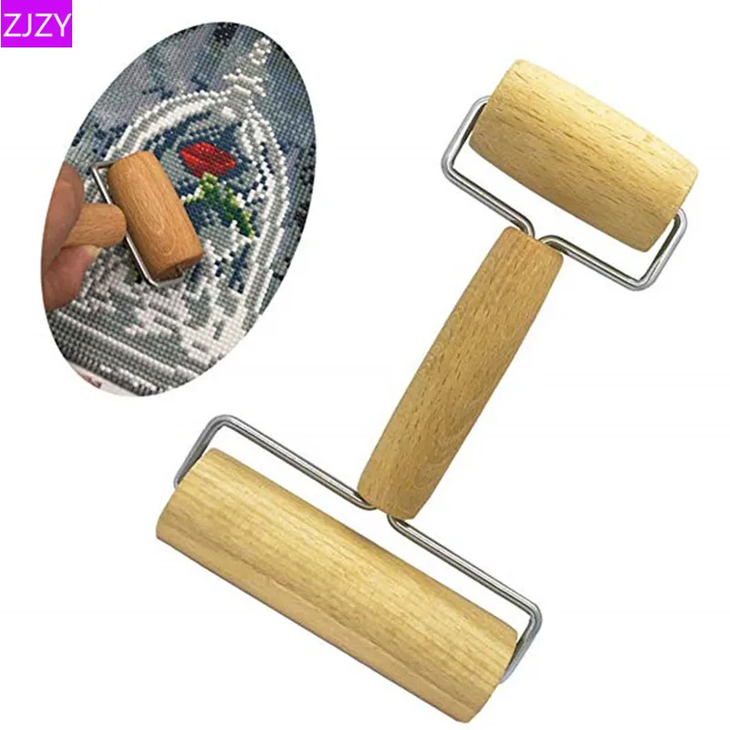 

ZJZY DIY 5D Diamond Painting Tool double Head Wooden Roller Adult Rhinestone Embroidery Painting by Digital Set LY483