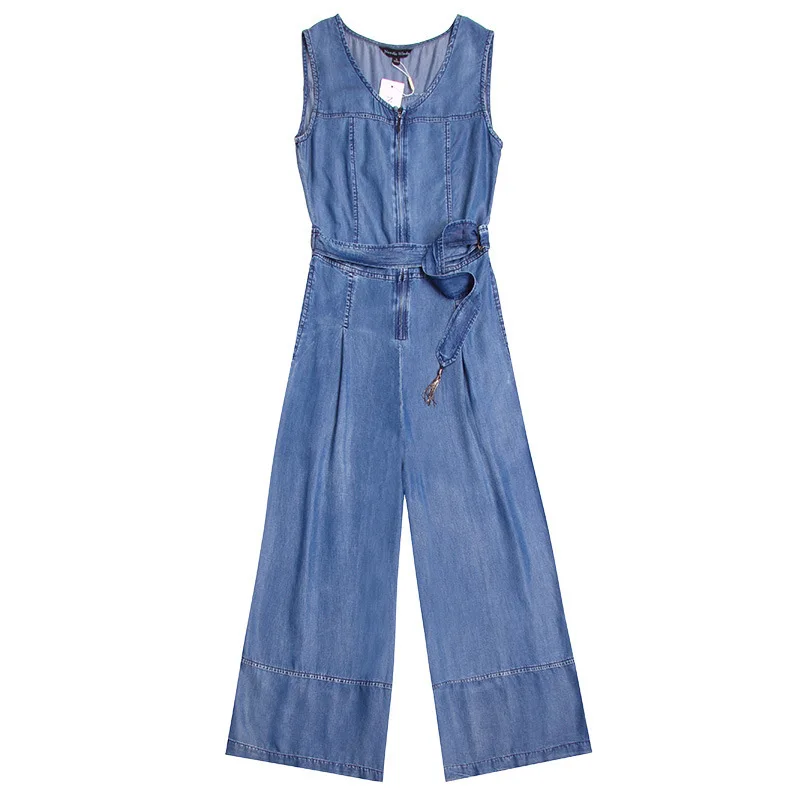 Femmes Large Salopette Printemps Les 1 Et 2018 Cheville Blue Automne New Culottes Pantalon longueur Nw17b1034 Jambe Denim Fashioned Pour 7Z10wd