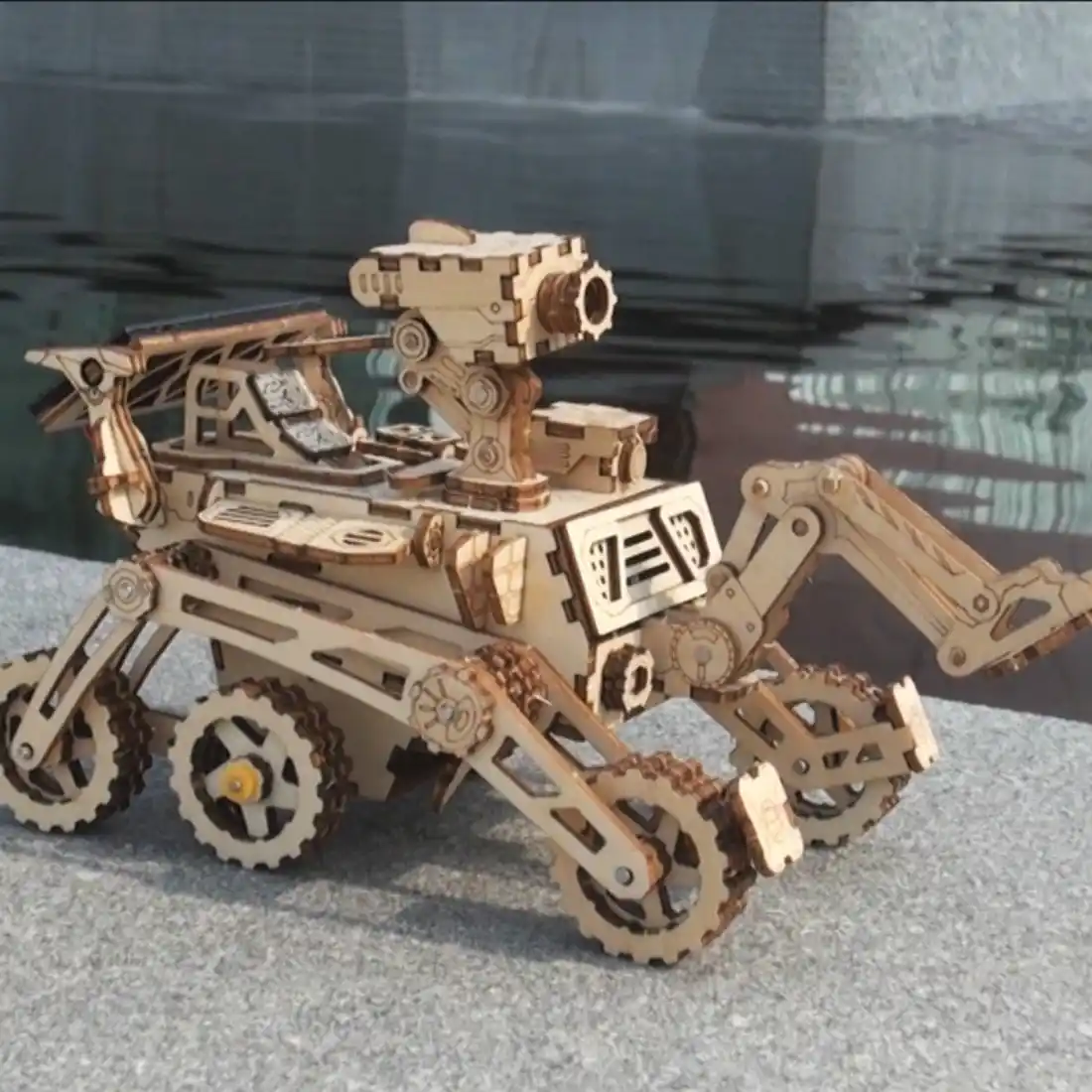 HM Rover ROKR Solar Powered Toy Car-3D Puzzle de Madera Kits de Modelo Juguetes Educativos con Energia Solar-Kit de construcci/ón de Modelo mec/ánico para Adolescentes y Adultos
