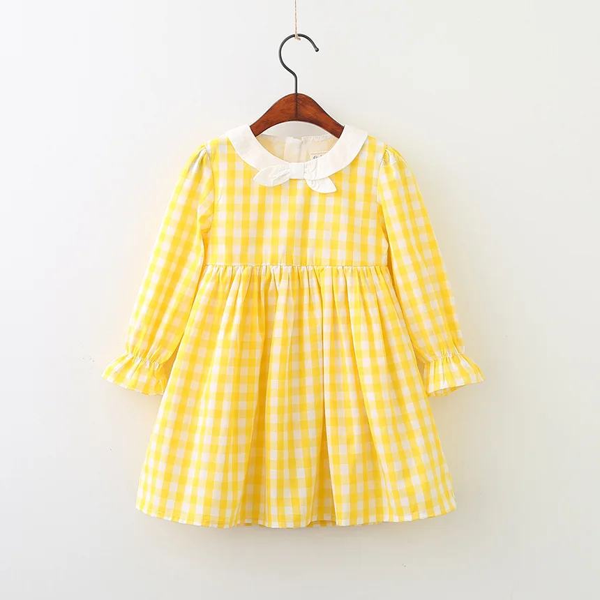 

Fashion Spring Girl Dress Long Sleeve Cotton Plaid Children Dress Kids Dresses for Girls European Vintage Girls Clothing 2018