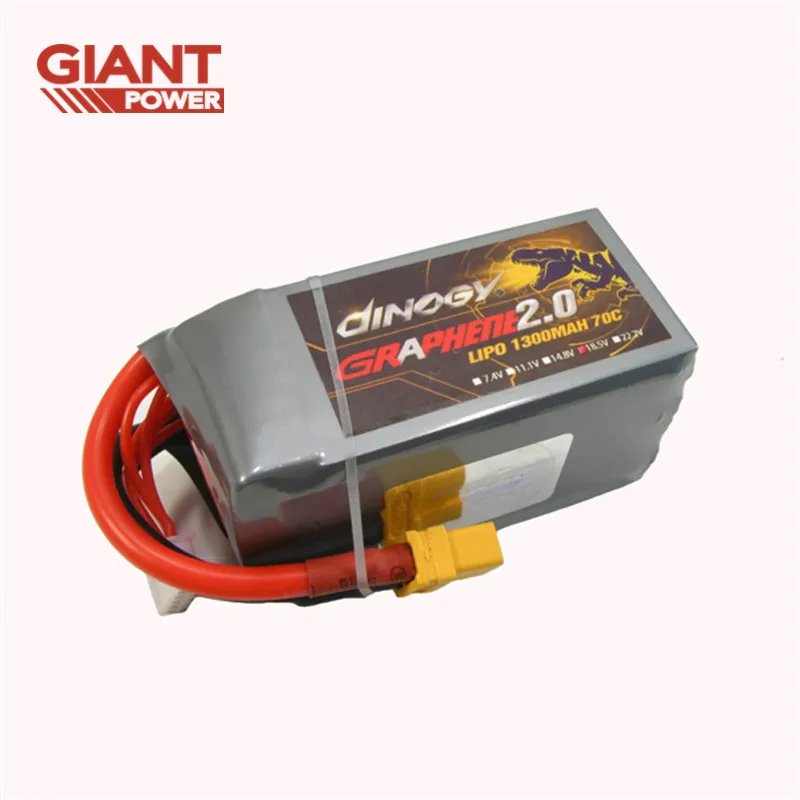 

Giant Power Dinogy Graphene 2.0 1300mAh 18.5V 5S 70C XT60 LiPo Battery For RC Models Toy Parts Multirotor Accs