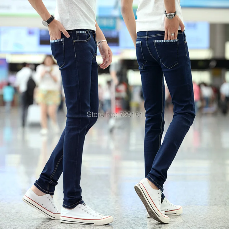 New 2014 all match retro vintage dark blue denim jeans fashion casual