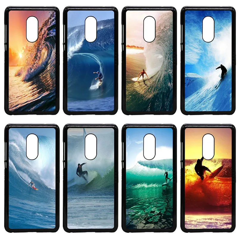 Fashion Surfer Sea Wave Cell Phone Cases Hard Plastic Cover for Xiaomi Redmi 3X Mi 6 5 5S Plus Note 4X 2 3 3S 4 Pro Prime Shell |