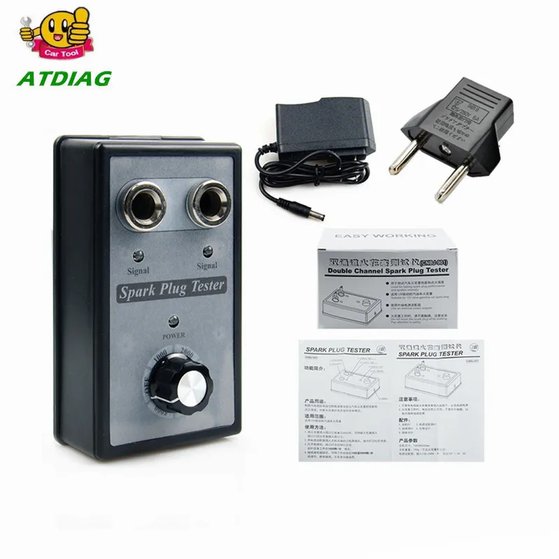 

Car Spark Plug Tester Ignition Testers Automotive Diagnostic Tool Double Hole Analyzer for 12V Gasoline Vehicles Petrol Car