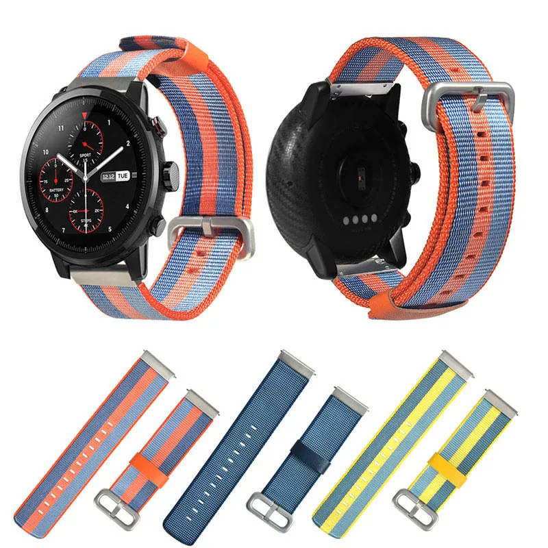 Новые горячие 22 мм нейлоновые часы ремешок Замена Петли для Huami Amazfit Stratos 2 NV99