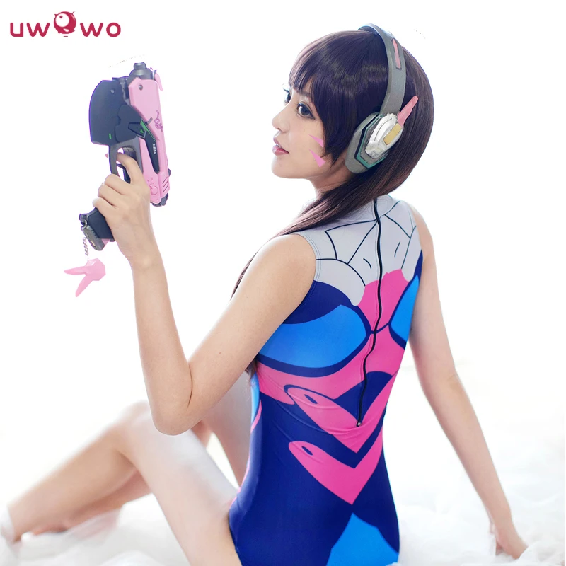 UWOWO D. va Косплей OW купальный костюм dva комбинезоны костюм купальный костюм dva Uwowo D. va косплей костюм для девочек