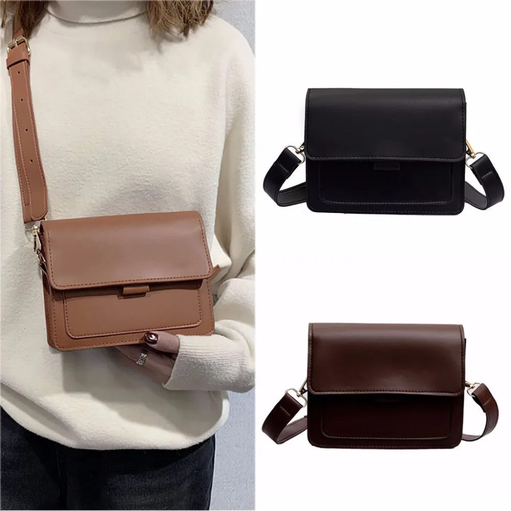 

2019 Brand Design Small bag Female PU Leather Solid shoulder bag Mini Flap Bag Wild Trend Messenger bag Fashion Women Handbags
