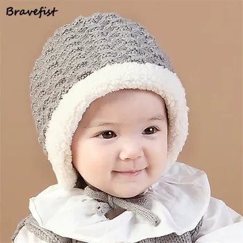 

Warm Winter Har For A Newbron Baby Winter Princess Hats For Kids Toddler Infant Knitted Baby Hat Photography Solid Cap Girl Boys