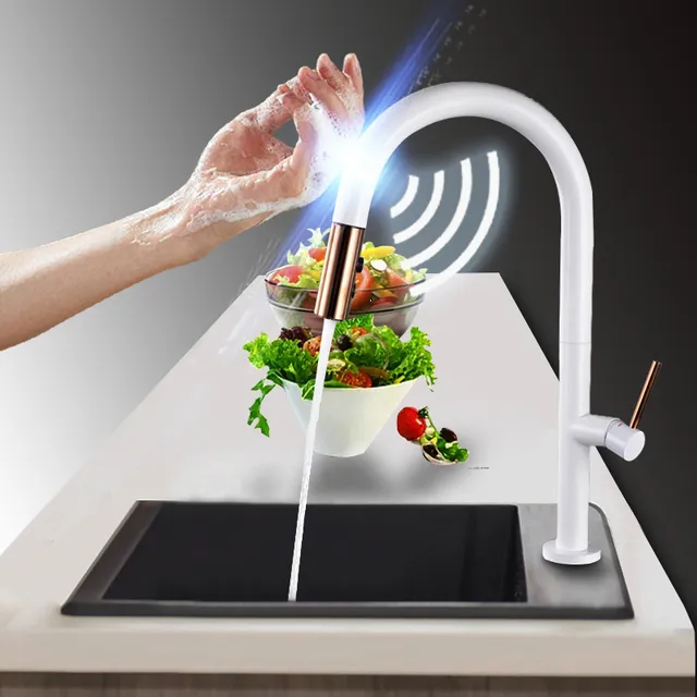 FMHJFISD Sensor Kitchen Faucets Black Touch Inductive ...