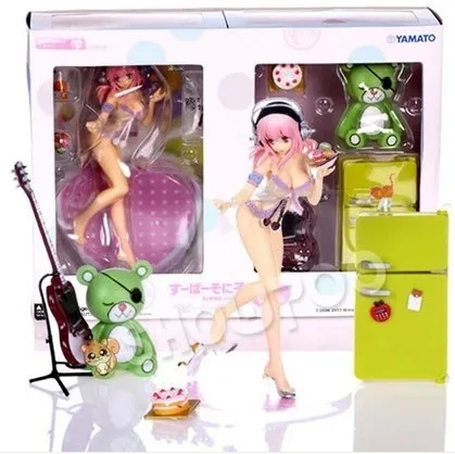 

Japan Anime Super Sonico DX Sexy Action Figure Toy 21CM 8.3''Height For xmas Gift Free shipping