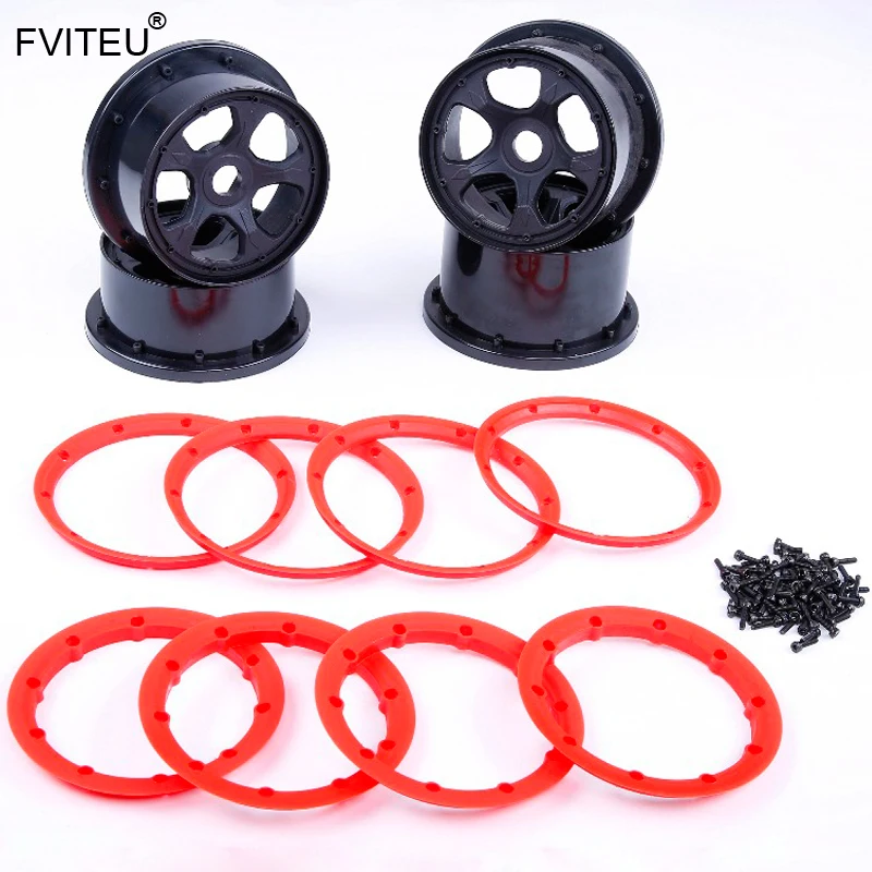 

FVITEU Plastic Wheel Hub and Wheel Rim kits For 1/5 HPI Baja 5B SS Rovan King Motor