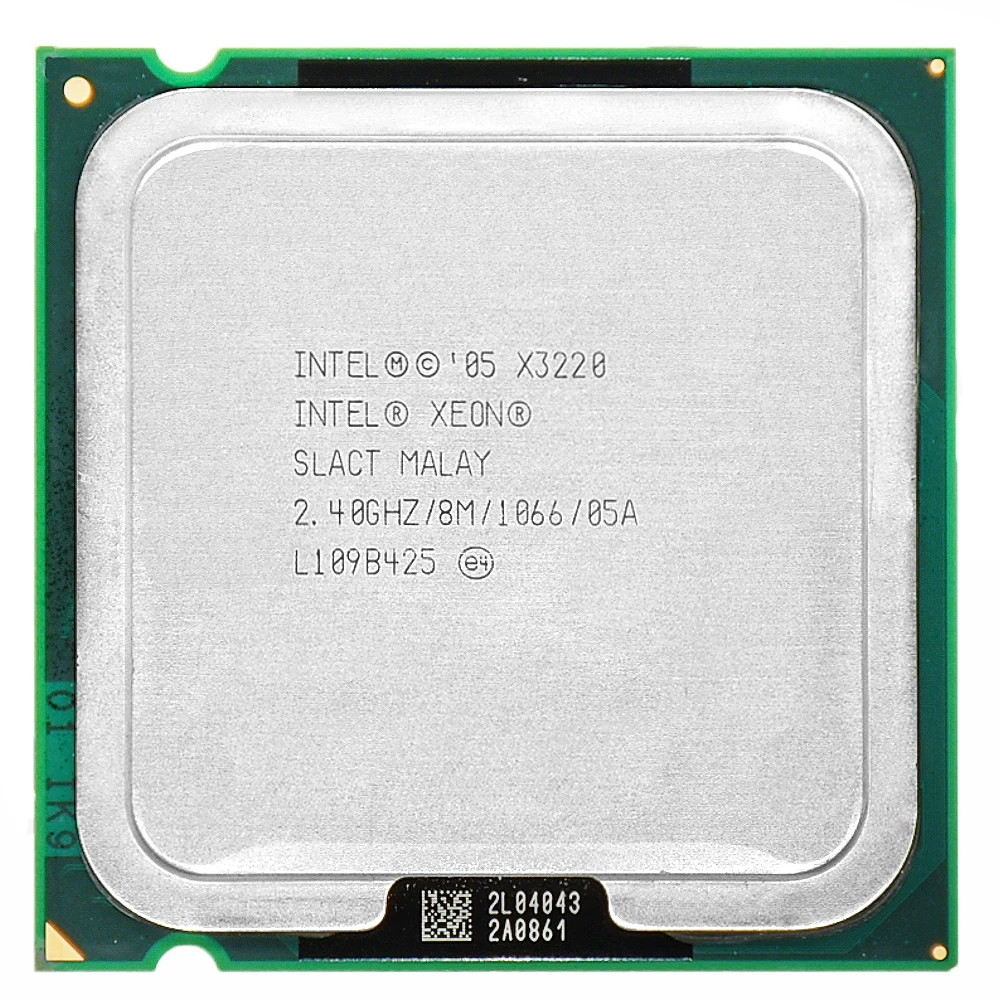 Intel Xeon X3220 2,4 ГГц LGA 775 8 Мб L2 кэш четырехъядерный 105 Вт рабочая