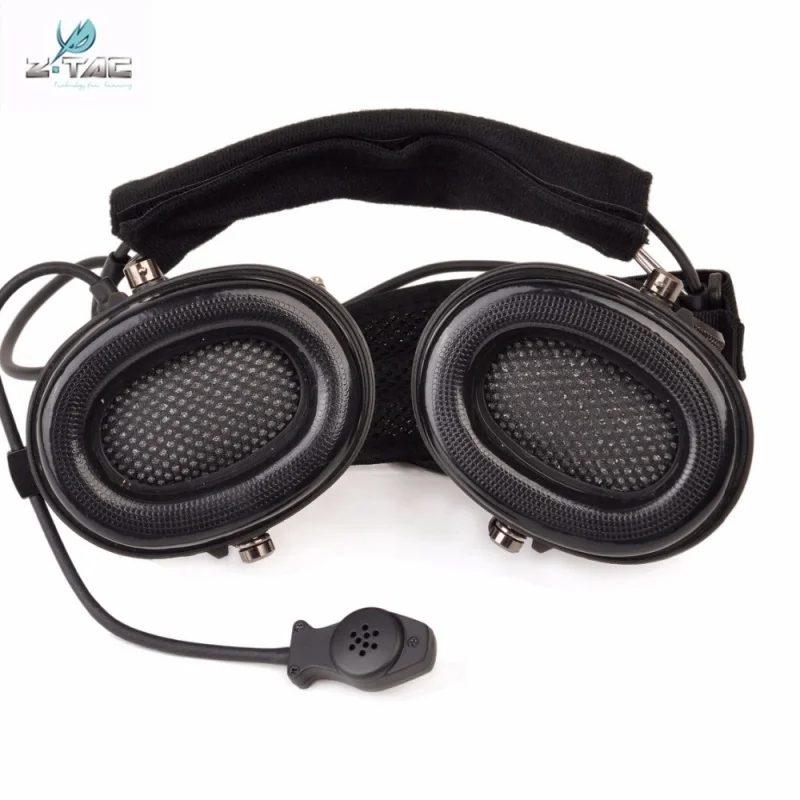 Fones de Ouvido Fone de Ouvido da Aviação Tactical Liberator Neckband Headset Ztac Militar Airsoft Softair Z039 z Tci ii 4 Esporte e Lazer