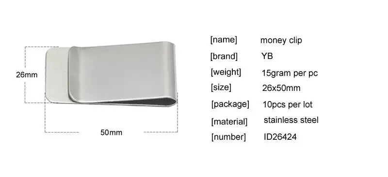 Beadsnice, нержавеющая сталь, персонализированные Зажимы для денег, металлический зажим для денег, кошелек, запасные части, держатель для денег, мужские ювелирные изделия ID26424