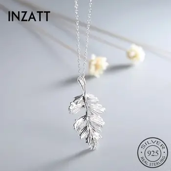 

INZATT Fashion 925 Sterling Silver Leaves Pendant Necklace for Men Party Punk Jewelry Pingente Feminino Wedding Trendy Gift 2018