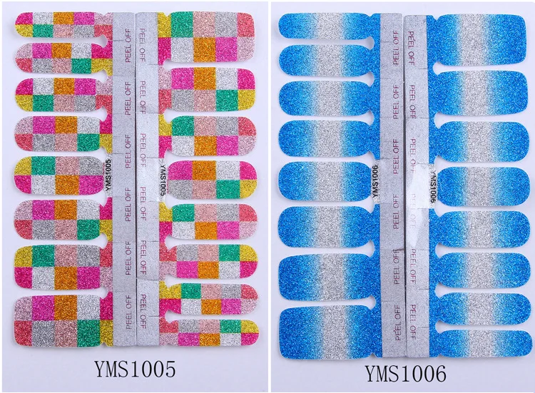 Блестящая пудра, градиентная цветная наклейка s, обертывания для ногтей, полное покрытие, наклейка для лака для ногтей, сделай сам, самоклеющиеся украшения для ногтей, 14 цветов