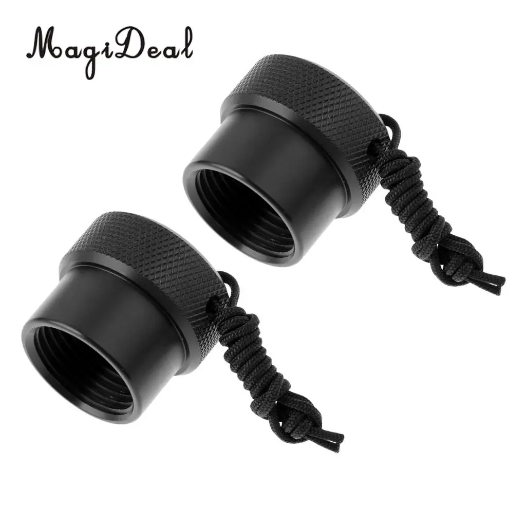 MagiDeal 2Pcs Durable ABS Scuba Diving Dive DIN Regulator Tank Valve Threaded Dust Plug Protector Cap Replacement Accessories