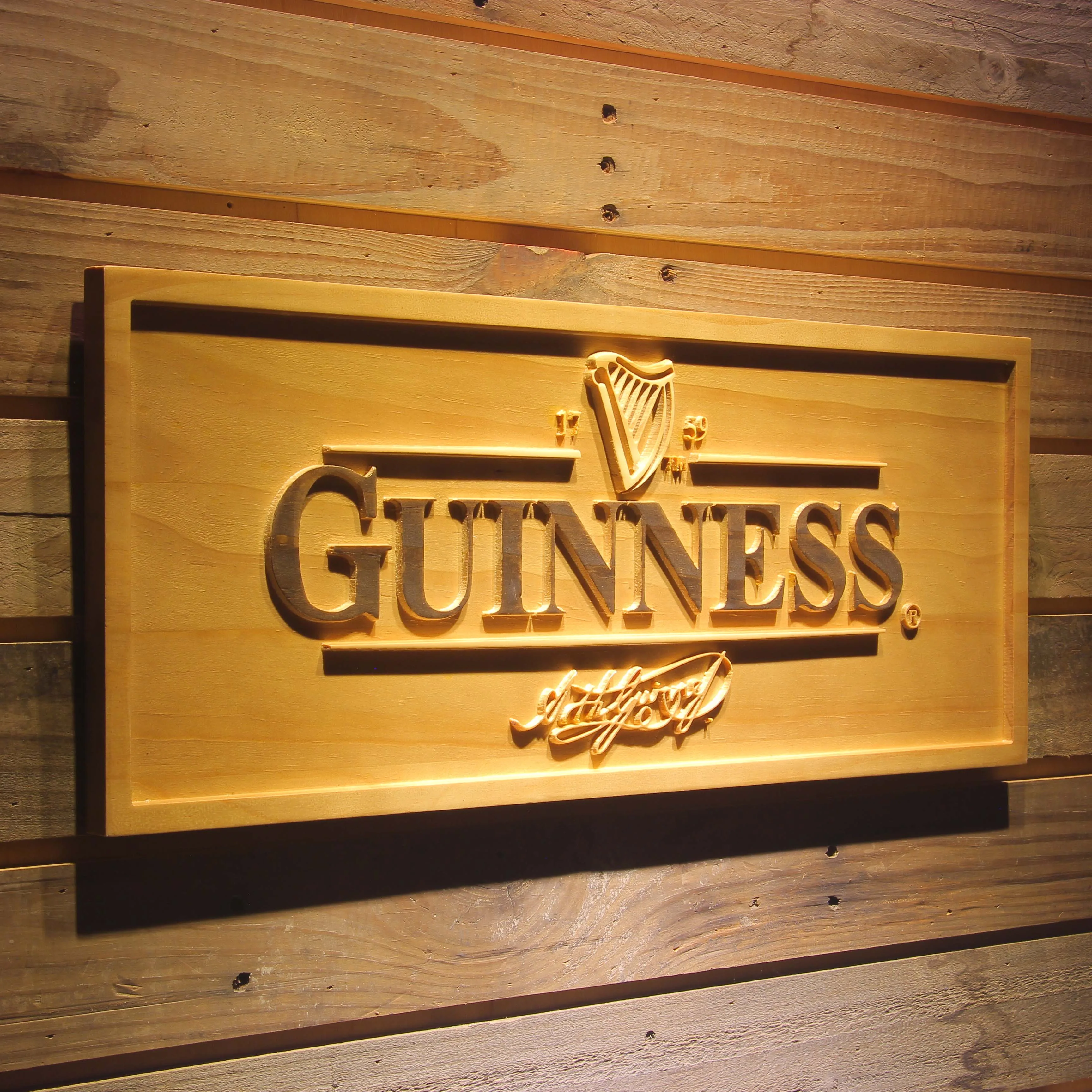 GUINNESS Ale пиво 3D деревянные знаки