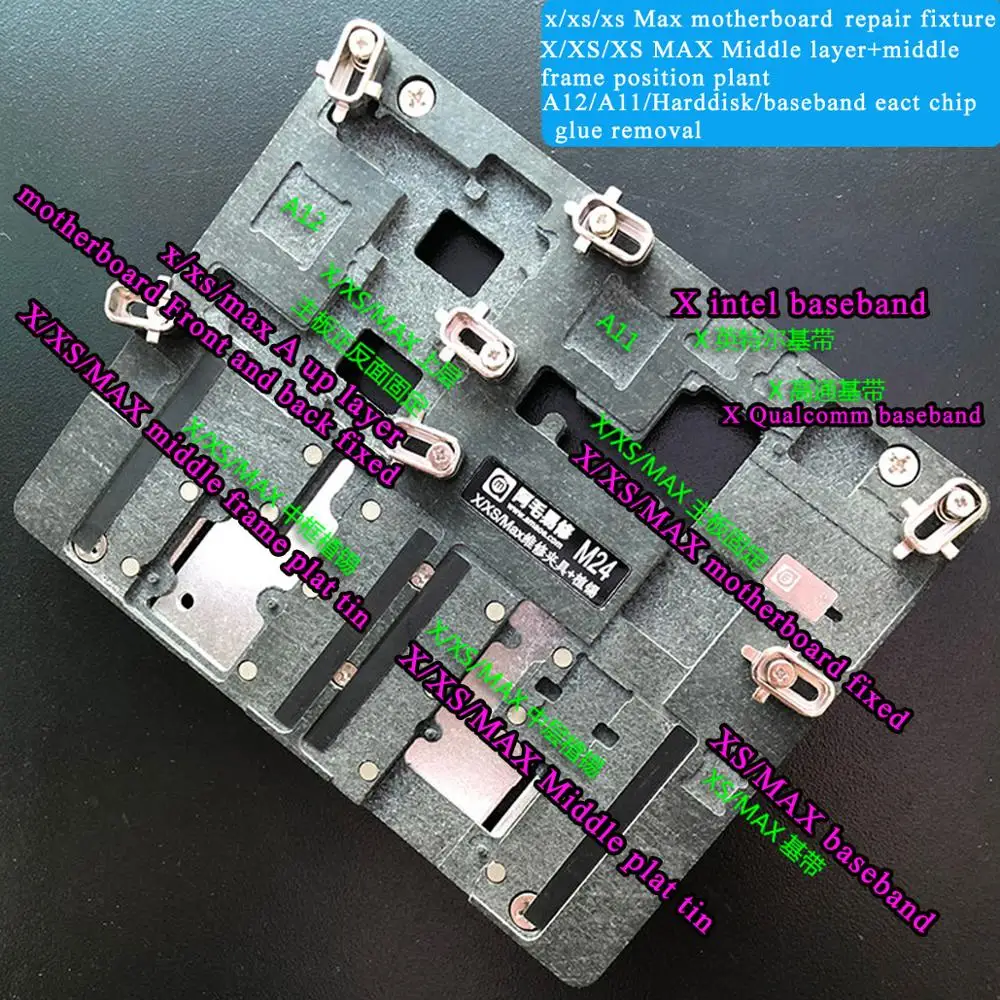 

IPHONE XS/XS MAX Middle medium frame hard disk tin mesh main board medium Repair steel net Magnetism BGA Tin Planting Station