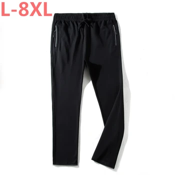 

spring and autumn 2018 new 8XL 7XL stretch plus large size casual pants men close loose loose knit leisure cotton pants