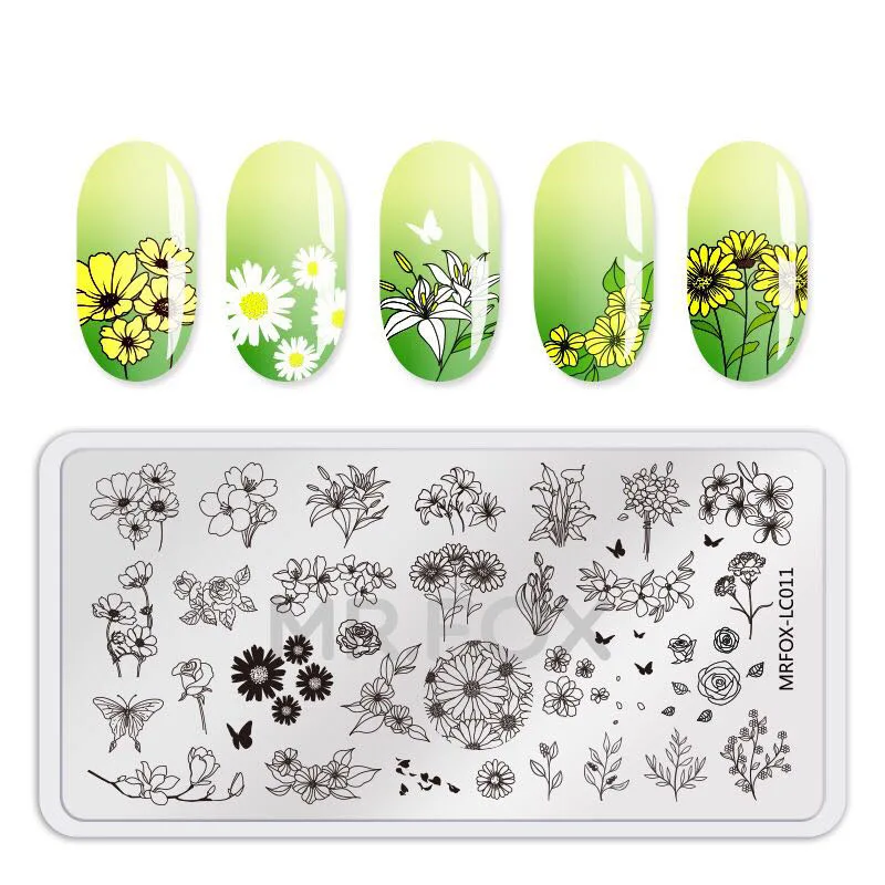 DIY Mix Design Nail Art Stamping Plates Love Star DIY Nails Image Stamp Plates Manicure Template Nail Painting Tools