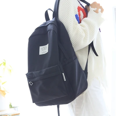 NuFangU простой дизайн; Туфли-оксфорды в Корейском стиле Для женщин рюкзак девушки Мода Досуг сумка школа, портфели для школьников подростков полезно для путешествий - Цвет: black big size