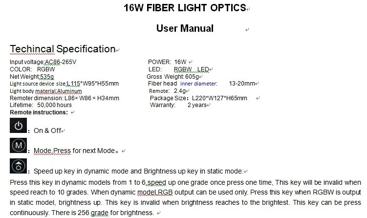 DC12V RGBW светодиодный 16 Вт волоконно-оптический светильник драйвер двигателя+ 2,4G сенсорный контроллер+ 500 шт. 0,75 мм 2 м конец свечения PMMA волоконно-оптический кабель