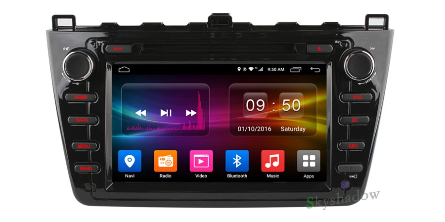 Cheap C500 1024*600 4G SIM Quad Core Android 6.0 car DVD Player gps For Mazda 6 2008 2009 2010 2011 2012 wifi Radio 2GB RAM Bluetooth 1