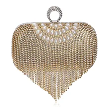Fashion exquisite tassel women evening bag ladies handbag luxury banquet dinner bag handbags bride dress bag wedding party purse