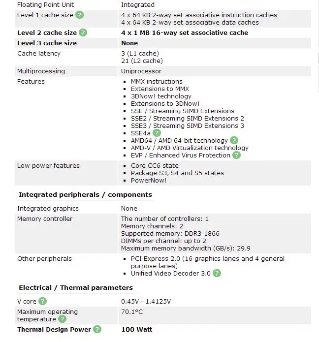 Процессор AMD Athlon II X4 631 FM1 Quad-Core cpu