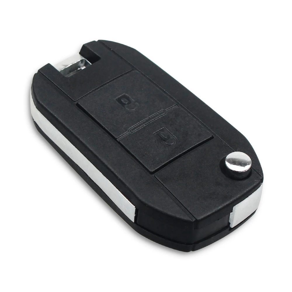 KEYYOU, модифицированный откидной Складной автомобильный чехол для ключей, брелок для peugeot 206 207 для Citroen, пульт дистанционного управления 2, чехол для ключей с кнопками, чехол