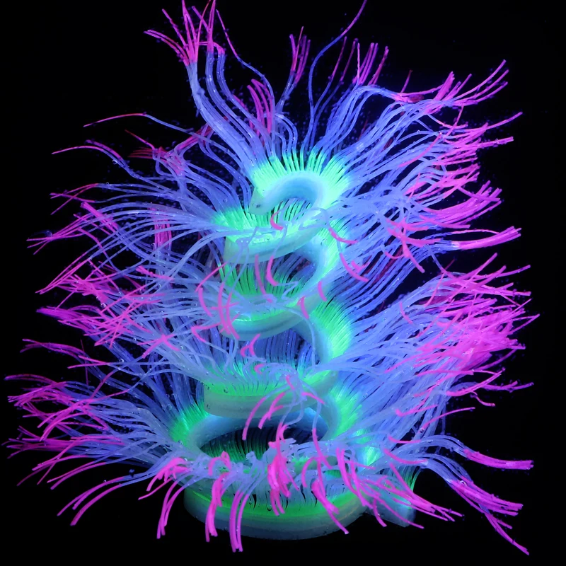 

Sea Anemone Aquarium Artificial Silicone Coral Plant Fish Tank Water Landscape Ornament Decoration 6 Colors Aquarium Accessories