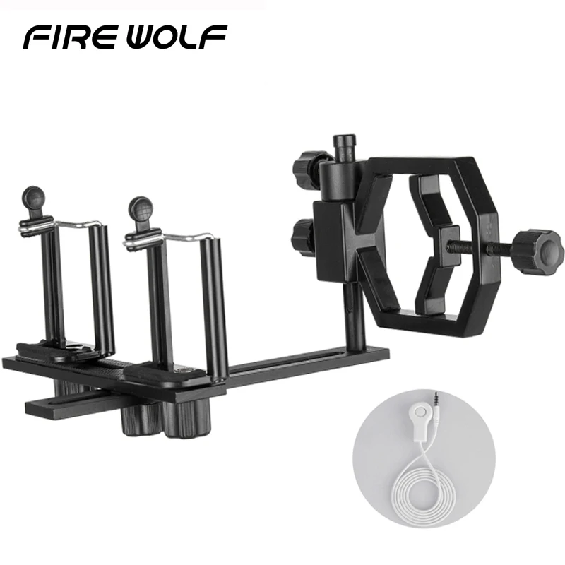 FIRE WOLF Universal Tripod Head Holder Support 54-83mm Mount Adapter Hunter Hunting Camera Camcorder Phone Attach Spotting Scope