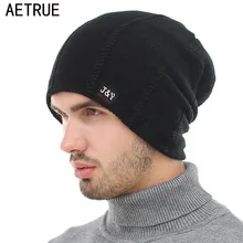 AETRUE Beanie вязаная зимняя шапка Skullies Beanies мужские шапки Теплые Мешковатые маски Новые модные брендовые зимние шапки для мужчин и женщин вязаная шапка