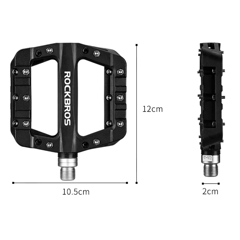 ROCKBROS Cycling MTB Bike Bicycle Pedals Ultralight Seal Bearings Nylon Molybdenum Pedals Durable Widen Area Bike Bicycle Part