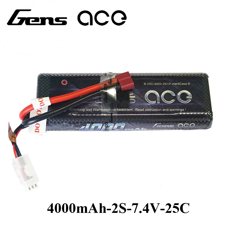 Gens ace 2S 7.4V 4000mAh 25C Hardcase Lipo Gens ace 2S 7.4V 4000mAh 25C Hardcase Lipo