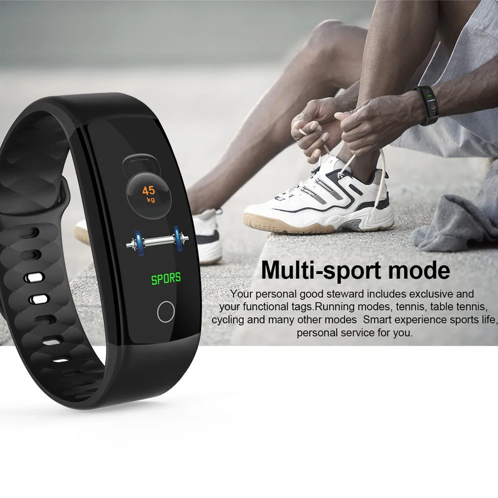 2019 Popular Ergonomic design IP67 Waterproof level Calorie Blood Pressure Exercise Fitness Heart Rate Pedometer Smart Watch