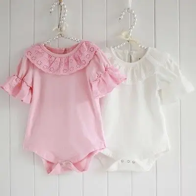 Mamelucos del bebé del algodón del verano Collar del cordón del mono del niño manga corta Niña ropa Bebe recién nacido Ropa total Mamelucos del bebé del algodón del verano Collar del cordón del mono del niño manga corta Niña ropa Bebe recién nacido Ropa total