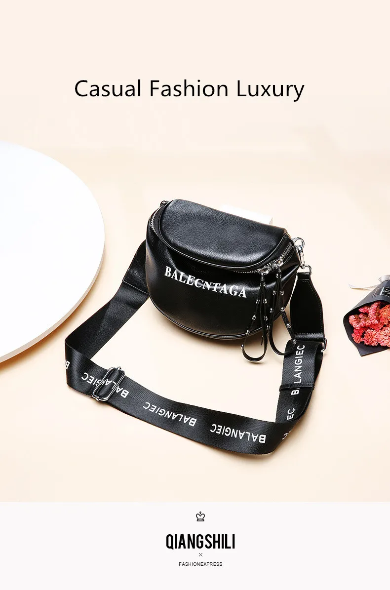 WDbag 2019 Новая женская седельная сумка модная Индивидуальная сумка на плечо с заклепками для леди с широким бретель женские кожаные сумки
