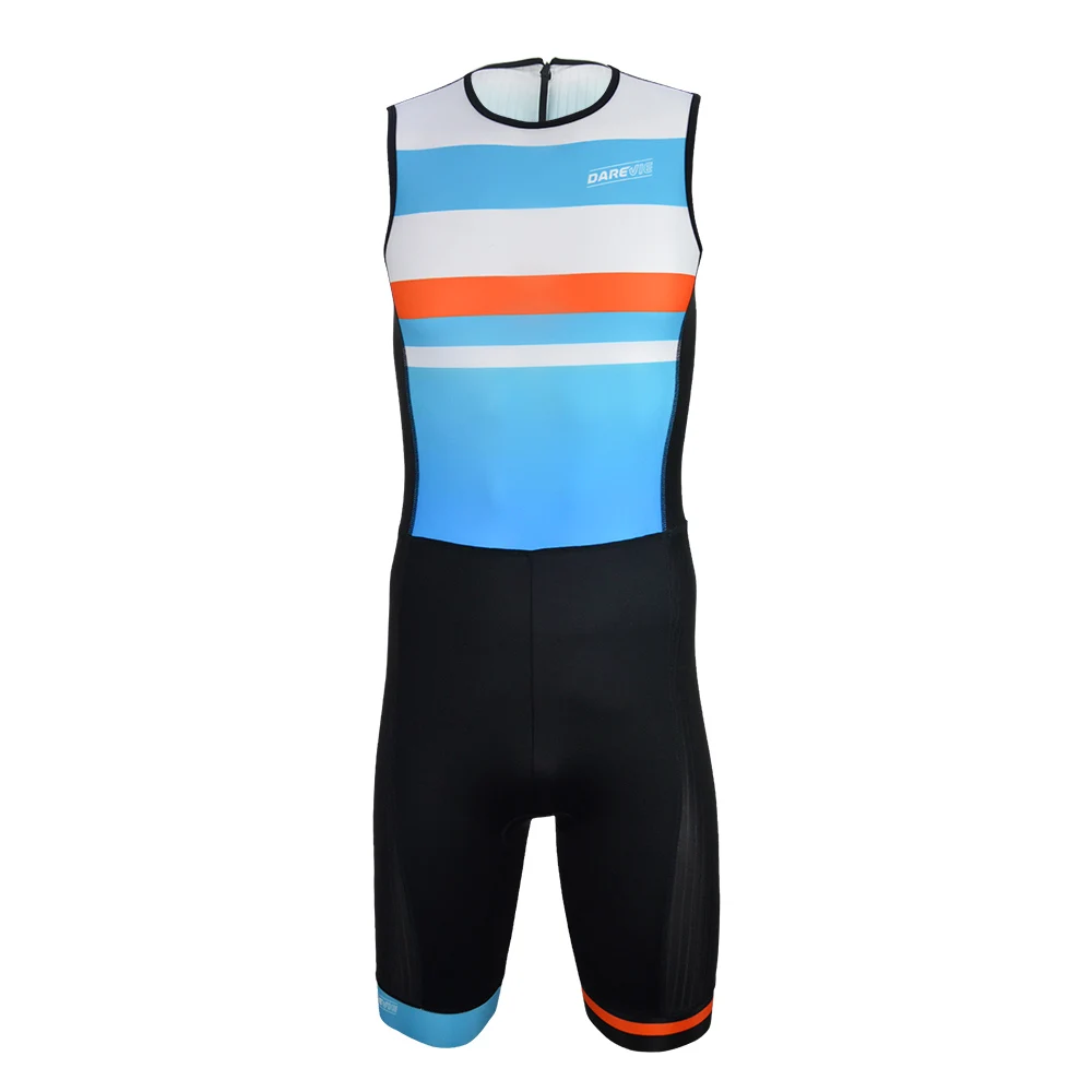 

Darevie Pro Cycling Triathlon Suit Pro Team Triathlon Skin Suit Antibacterial Tri Pad Italy fabric YKK Zipper Race Skin Suit