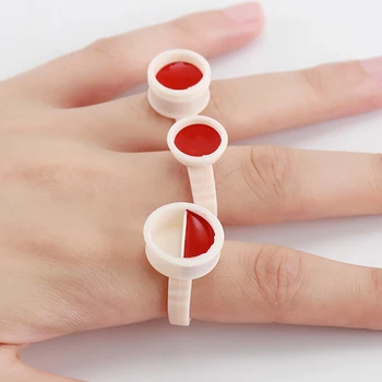 

100pcs Disposable Permanent Makeup Ring No Divider Tattoo Ink Eyebrow Lip Tattoo Pigments Holder Rings Container/Cup Medium Size