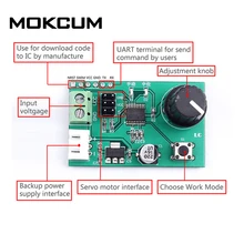 Двойной Серводвигатель привода Модуль управления Лер-отладчик для SG90/MG995/MG996 робот-20~ 70 по Цельсию Серводвигатель модуль управления