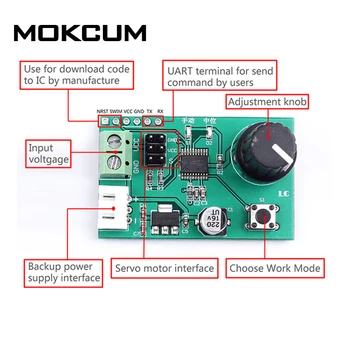 

Dual Servo Motor Drive Module Controller Debugger for SG90/MG995/MG996 Robot -20 ~ 70 Celsius Servo Control Module