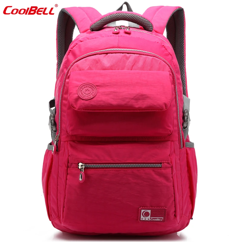 

15.6 Inch School Backpack For Teenage Girls Laptop Casual Backpacks Women Solid Waterproof Nylon Travel Bags Big Capacity D0299