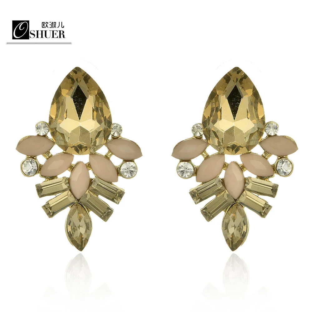 New arrive 6 colors Crystal earrings for women stud | Украшения и аксессуары