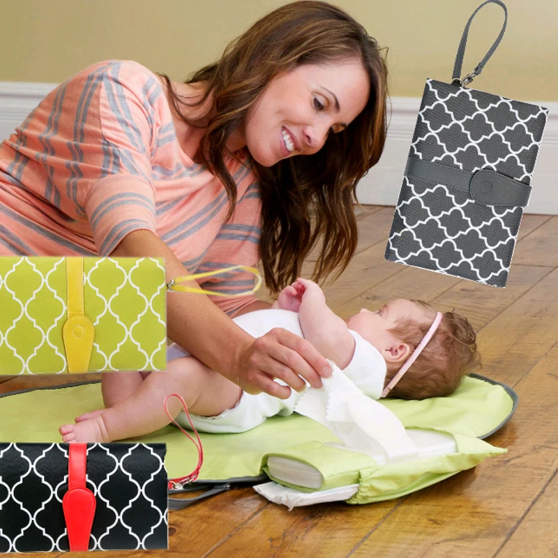 

Portable Diaper Changing Pad Clutch for Newborn Foldable Clean Hands Changing Station Kit Soft Flexible Travel Mat Baby Care