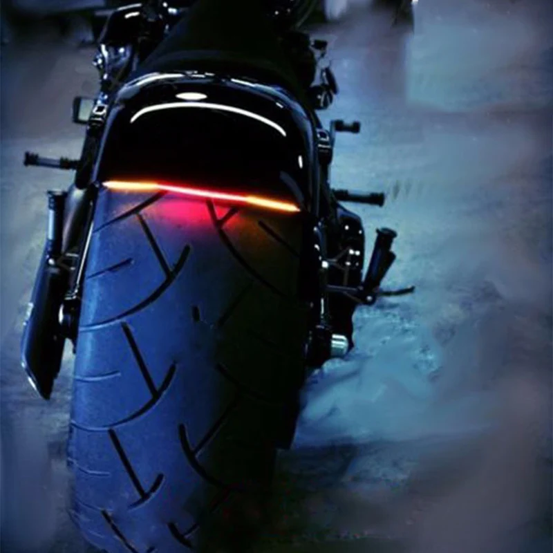 

Universal Motorcycle Light Refit Tail Brake Stop Turn Signal Lights Integrated 2835 Pasted LED Light Strip Accessories