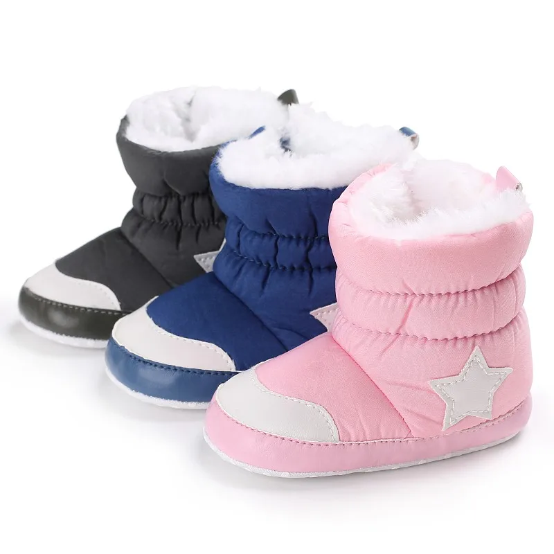 0-18M Winter Baby Girl Boy Booties Infant Toddler Snow Boots Newborn Warm Anti-slip Soft Sole Shoes Fashion Anti-dirty