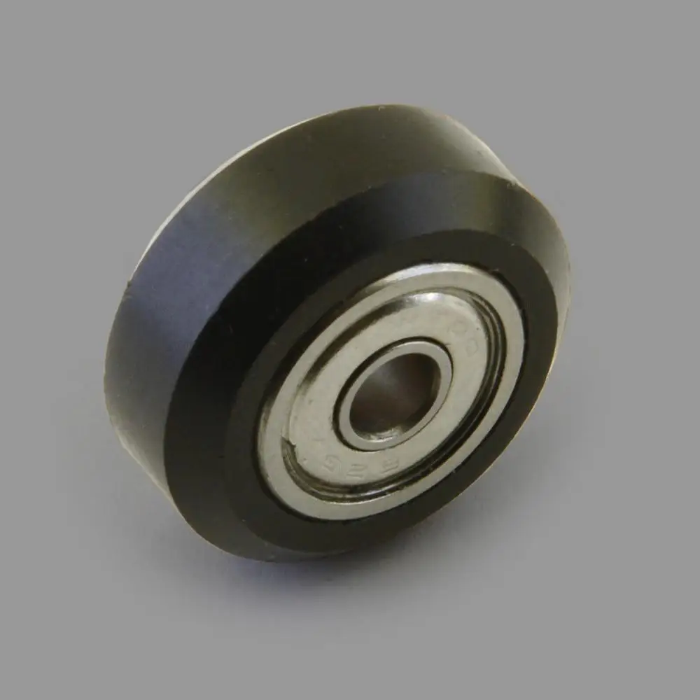 Black Delrin Solid V Wheel Assembly for Aluminum Extrusion CNC Router