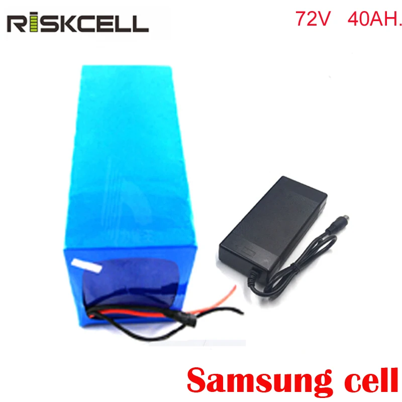Perfect Electric bicycle battery 72v 40ah 3000w lithium battery pack with fast 4A charger and 50A Bms For Samsung cell 0